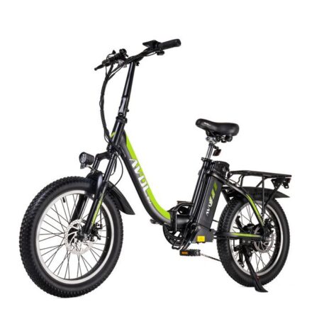 AVDLEU - Vélo Électrique Pliable 20" - Moteur 250W - Batterie 48V 14.25Ah - 50 à 100km (Mode ASSIST) - 7 vitesses SHIMANO - Vert