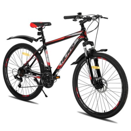 Hiland VTT multi-rayons,dérailleur Shimano 21 vitesses,cadre en aluminium,roues 27.5",freins à disque pour-Noir