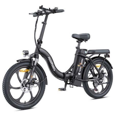 Vélo électrique Pliable Hillmiles MilePort 1 - Autonomie 60km - Moteur 250W - Batterie 36V13Ah - Pneus 20 pouces - VTC Bike - Noir
