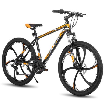 Vélo GTT HILAND BIKES VTT 26" Aluminium SHIMANO 21 Vitesses Freins à disques Suspension avant - Orange