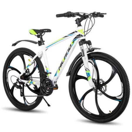 Vélo GTT HILAND BIKES VTT 26" Aluminium SHIMANO 21 Vitesses Freins à disques Suspension avant - Blanc