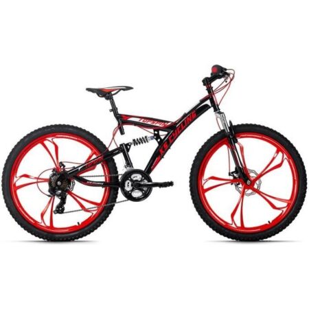 VTT Tout Suspendu KS Cycling Topspin Noir-Rouge 26" - TC 51 cm