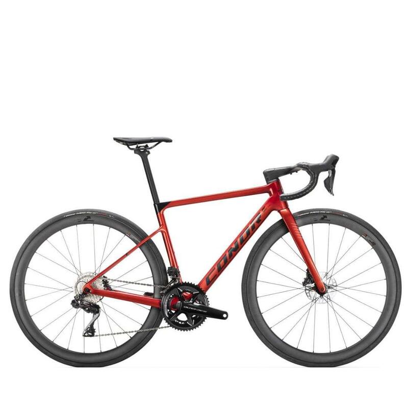 Reconditionné - Vélo Route - Volcano Ultegra Di2 rouge et noir adulte