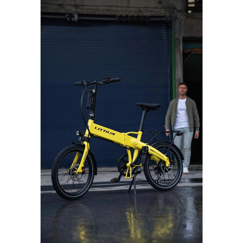 Vélo électrique pliant LITTIUM IBIZA RAINBOW Jaune 14 AH – Image 4