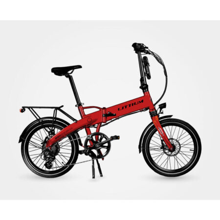 Vélo électrique pliant LITTIUM IBIZA RAINBOW Rouge 14 AH