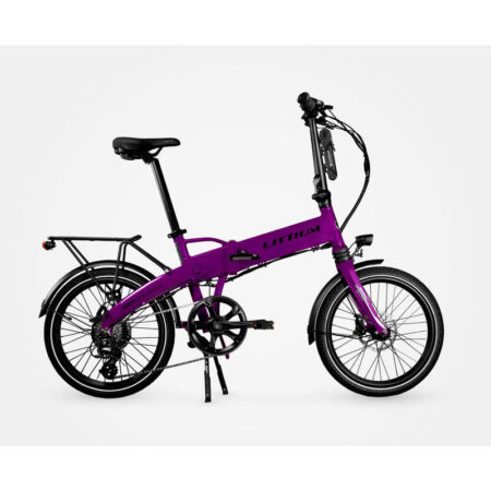 Vélo électrique pliant LITTIUM IBIZA RAINBOW Violette 10,4 AH