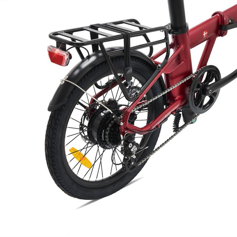 Virum 2025 - Vélo Électrique Ultra-Léger Pliant 36V 10Ah - Sangria Rouge – Image 3