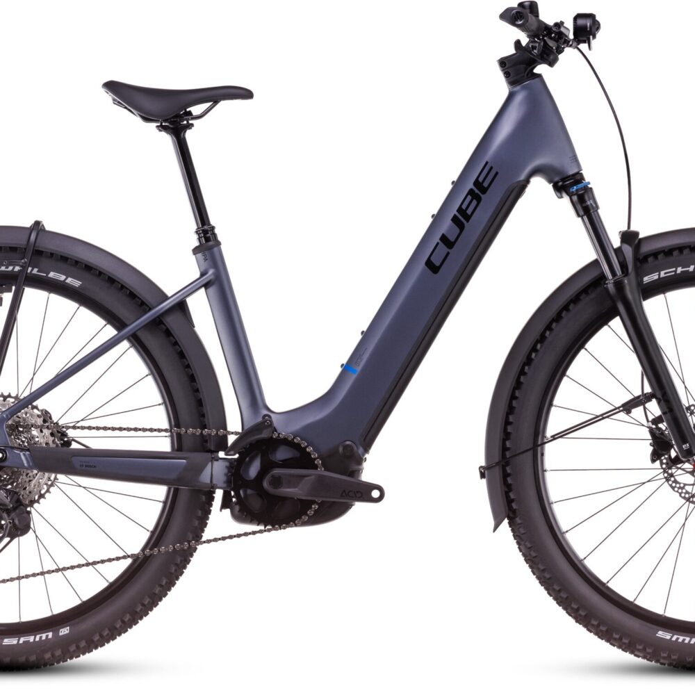 Cube Reaction Hybrid Pro 800 Allroad Easy Entry (2025) | VTT électrique semi-rigide 27,5 pouces | metallicgrey´n´black