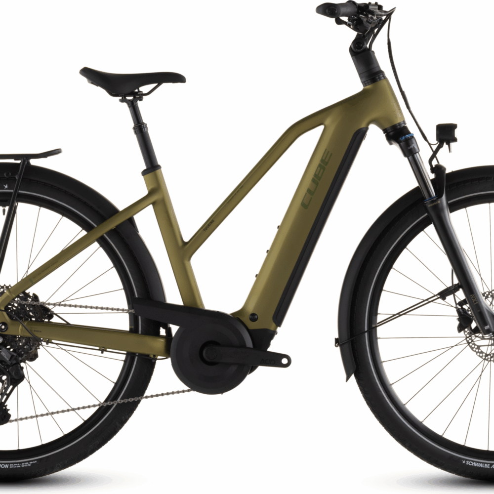 Cube Touring Hybrid Pro 800 Trapèze (2026) | Vélo électrique trekking | goldenlime´n´black