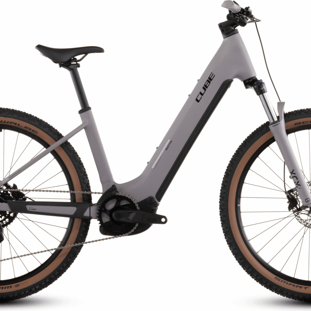 Cube Reaction Hybrid Performance 600 Easy Entry (2026) | VTT électrique semi-rigide 27,5 pouces | plumgrey´n´black
