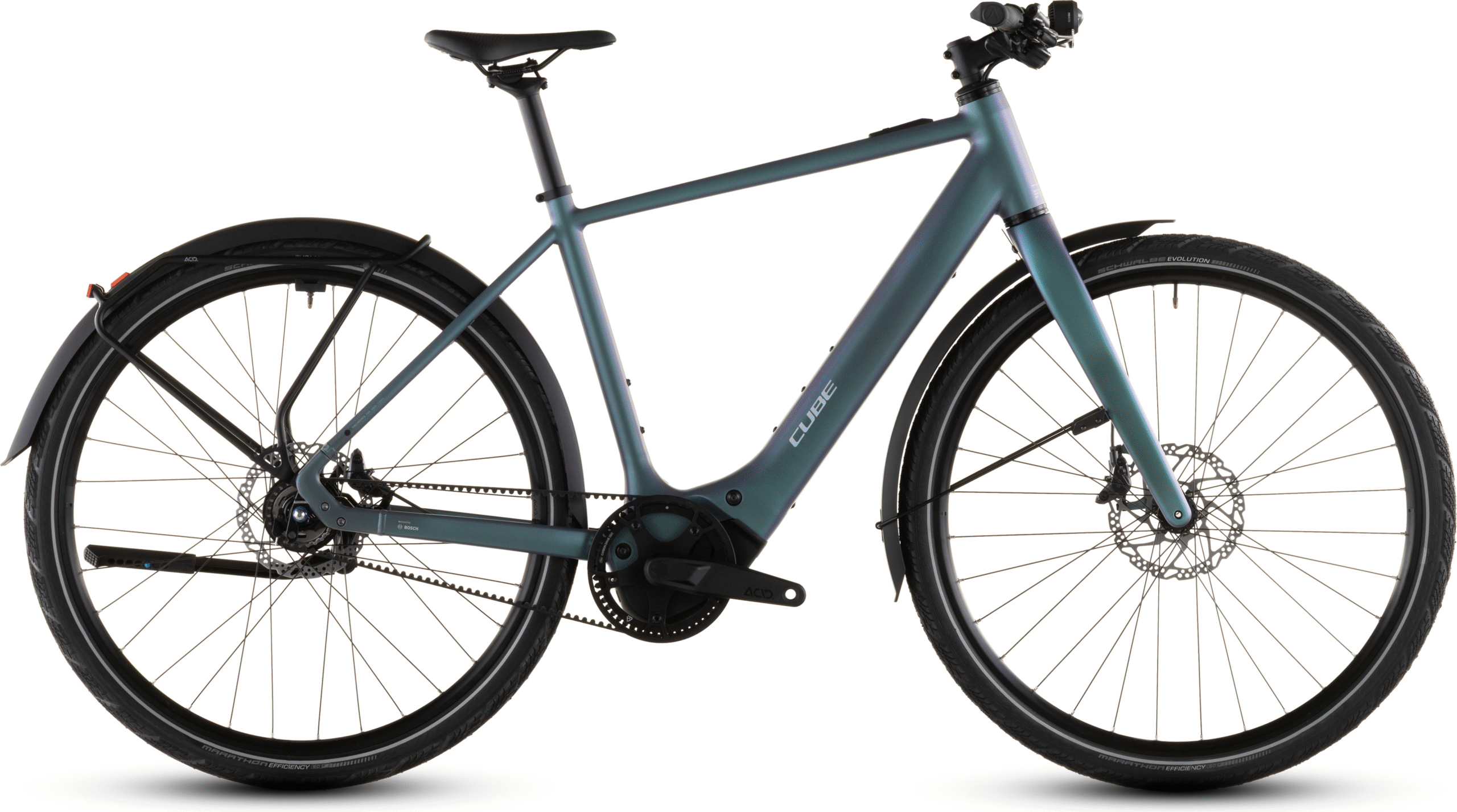 Cube Editor Hybrid SLT 400X FE (2026) | Vélo électrique urbain | smaragdgrey´n´prism