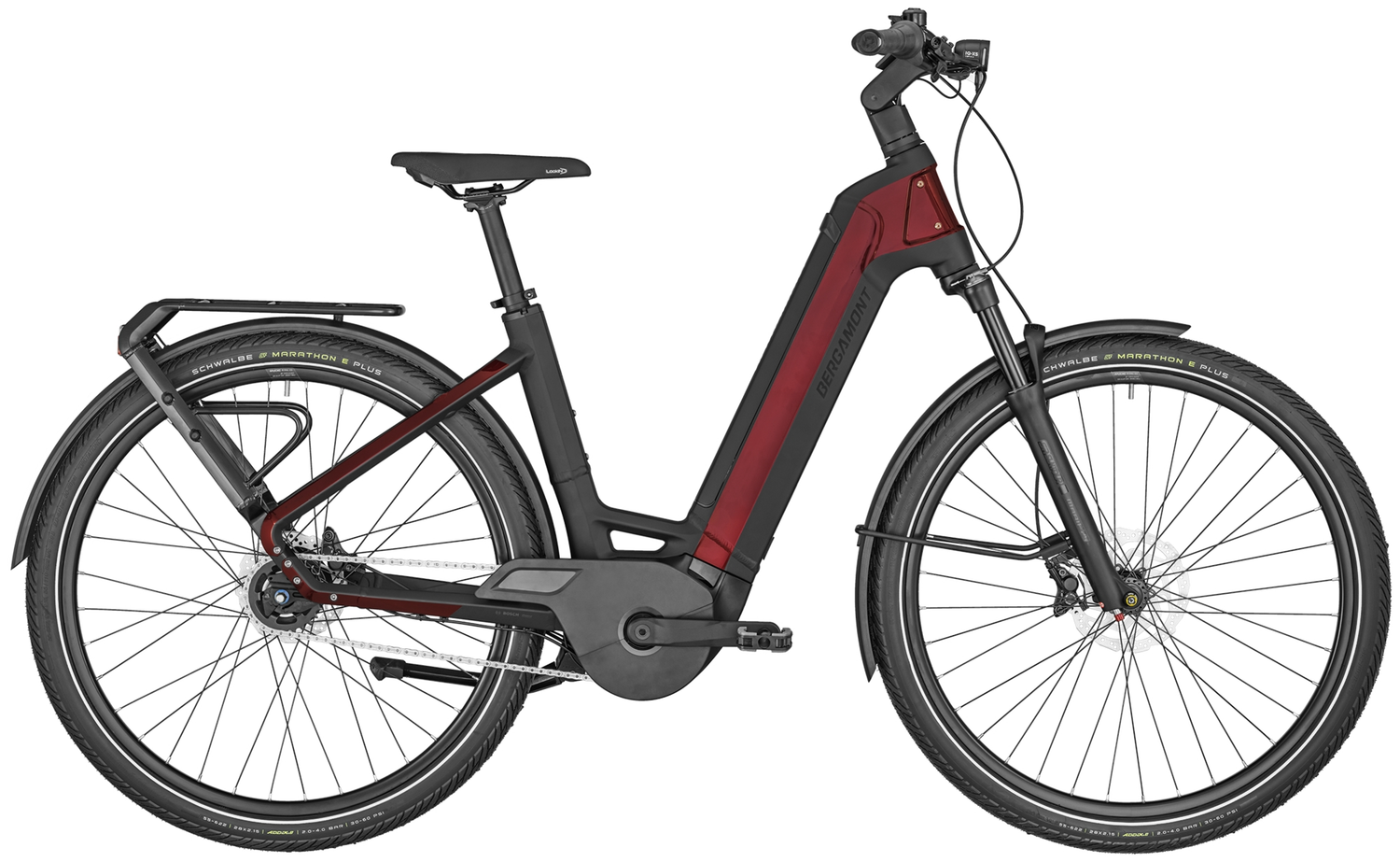 Bergamont E-Ville Expert Wave 625 | Vélo électrique urbain | rouge miroir brillant