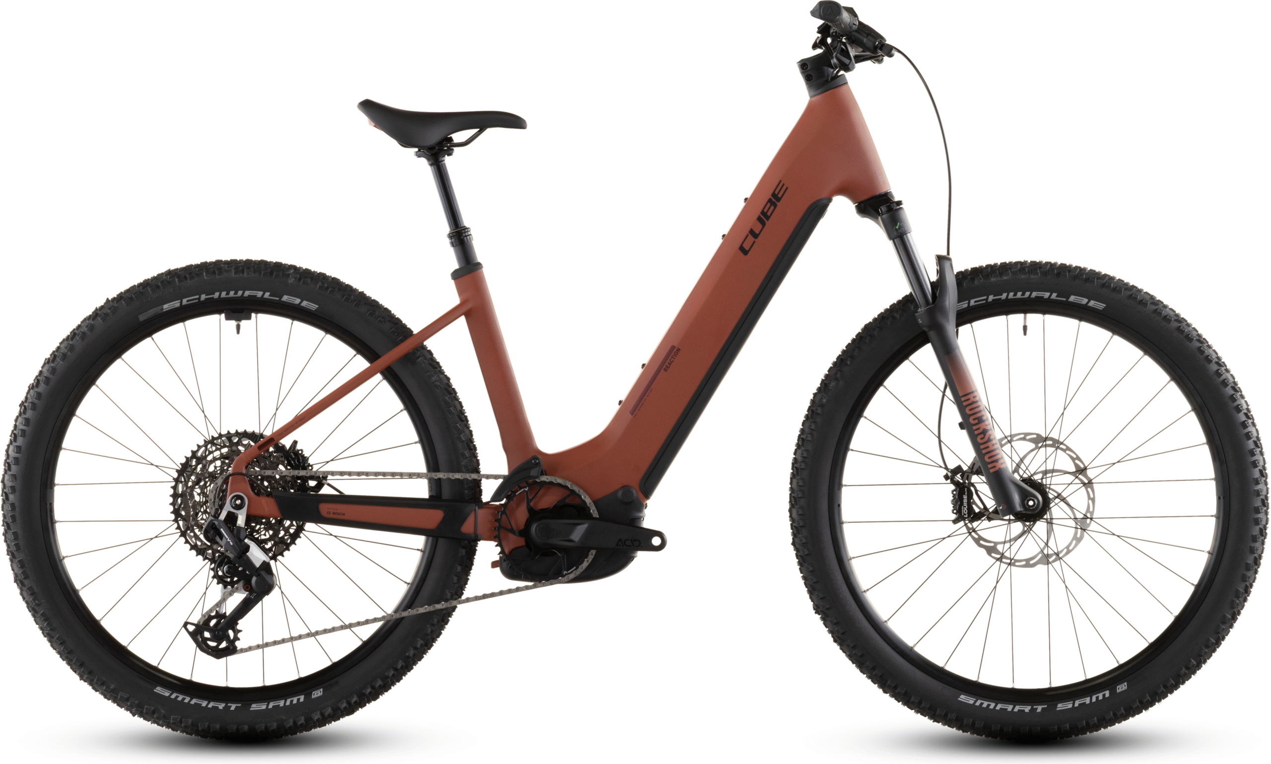 Cube Reaction Hybrid Race 800 Easy Entry (2026) | VTT électrique semi-rigide 27,5 pouces | amber´n´black