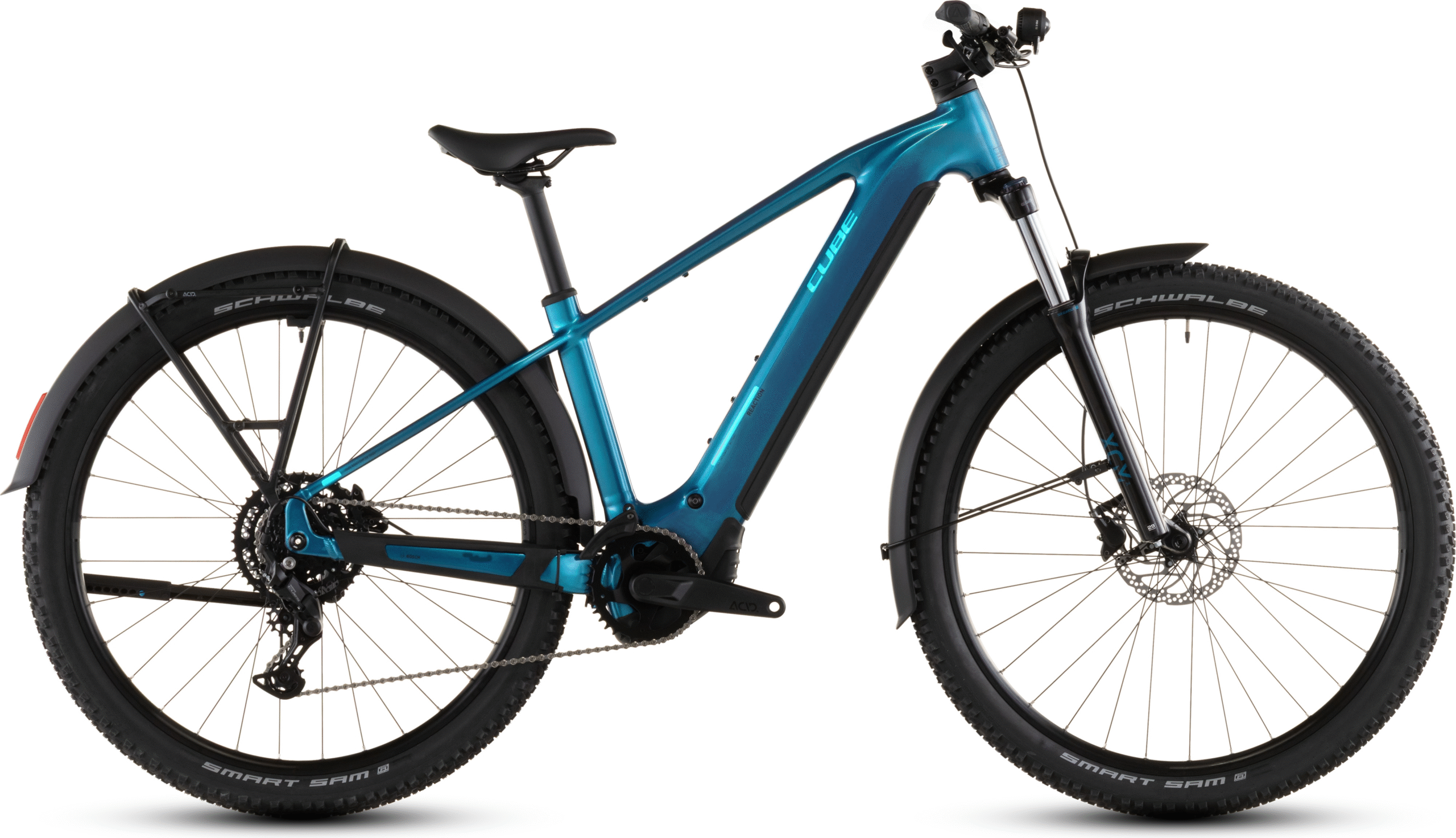 Cube Reaction Hybrid Performance 600 FE (2026) | VTT électrique semi-rigide 27,5/29 pouces | electricblue´n´dazzle
