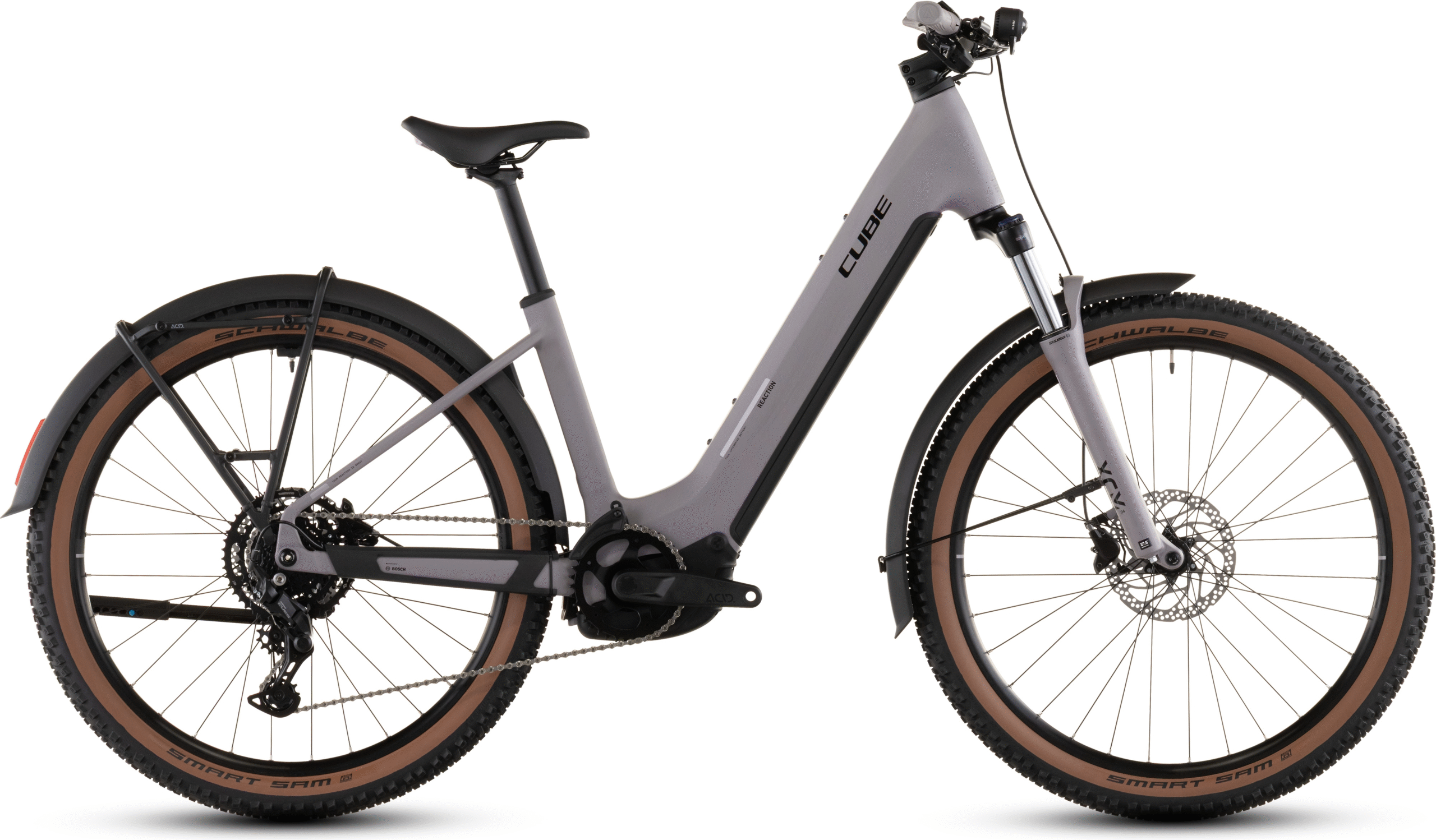 Cube Reaction Hybrid Performance 600 FE Easy Entry (2026) | VTT électrique semi-rigide 27,5 pouces | plumgrey´n´black
