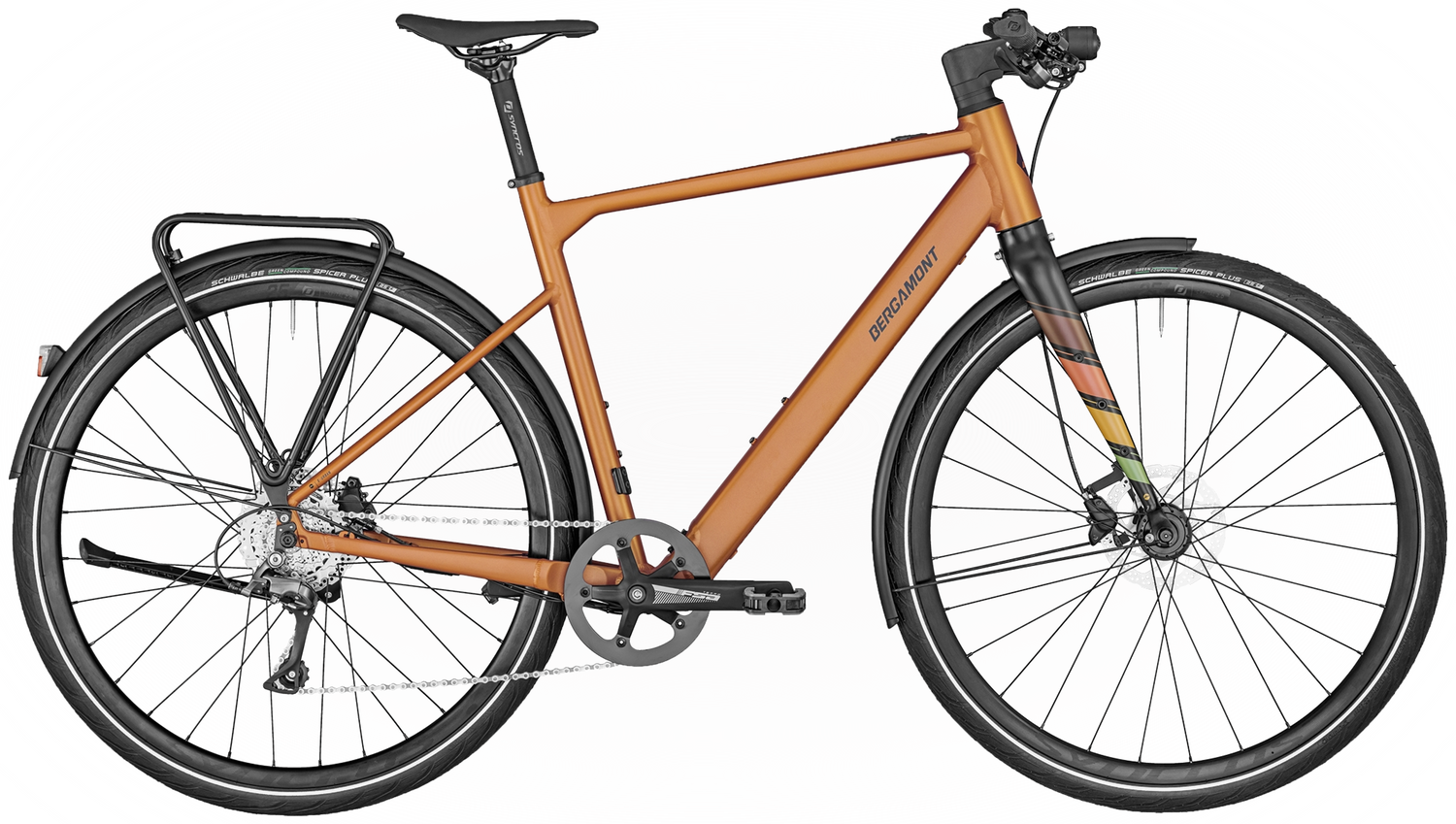 Bergamont E-Sweep Sport Unisexe | Vélo électrique urbain | orange rouille mat