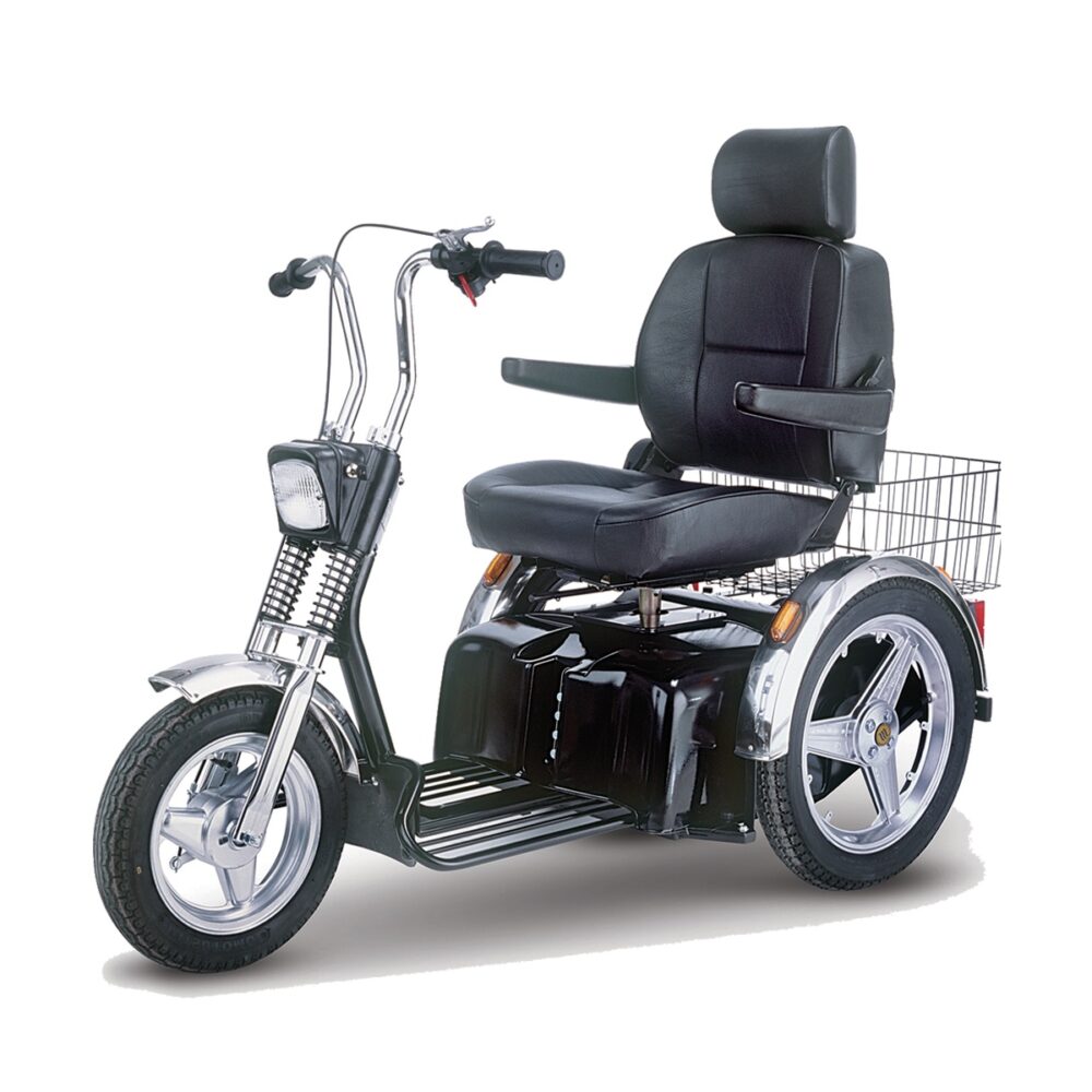 Baroudeur scooter électrique 3 roues stable avec siège confortable afikim