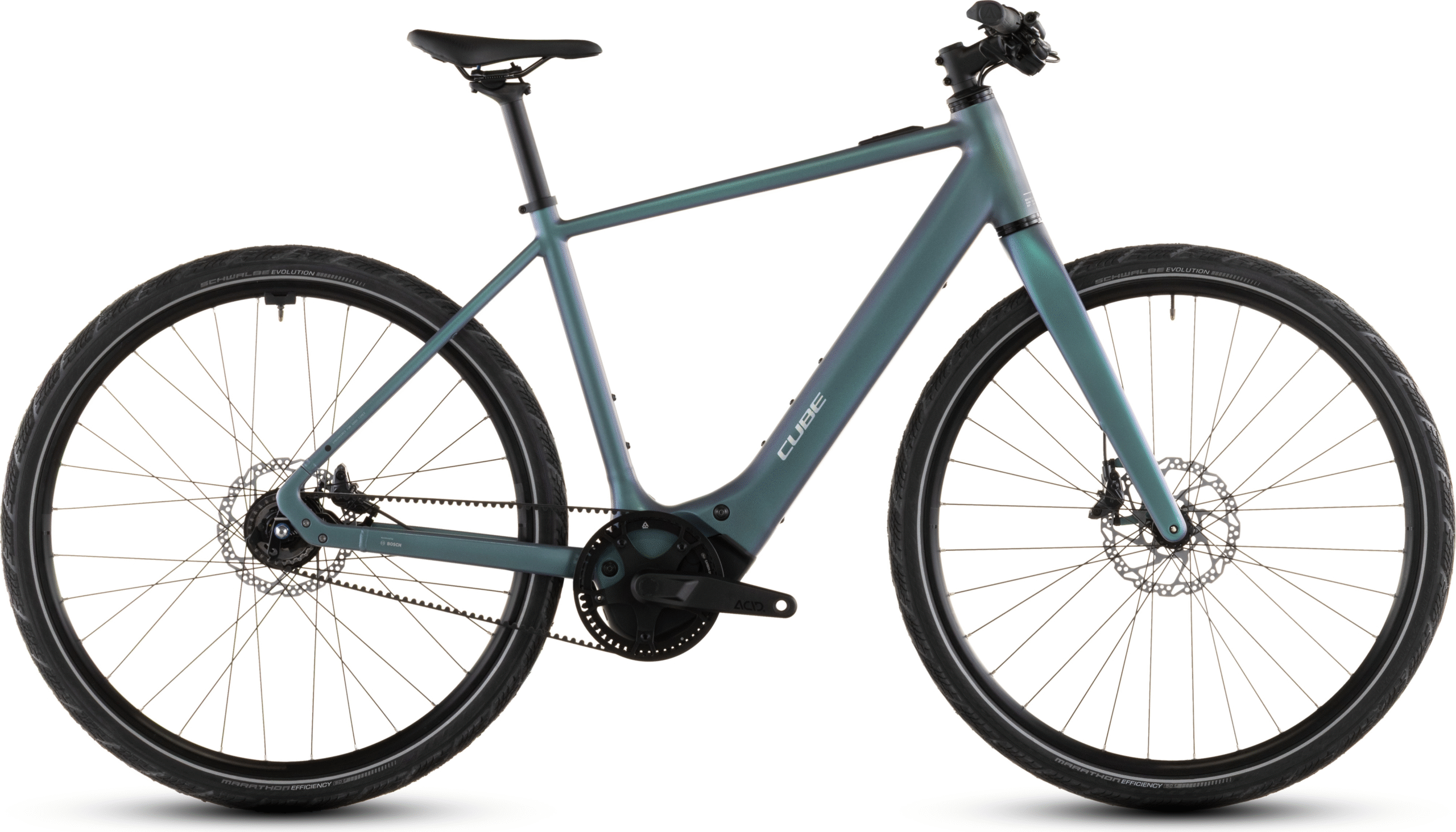 Cube Editor Hybrid SLT 400X (2026) | Vélo électrique urbain | smaragdgrey´n´prism
