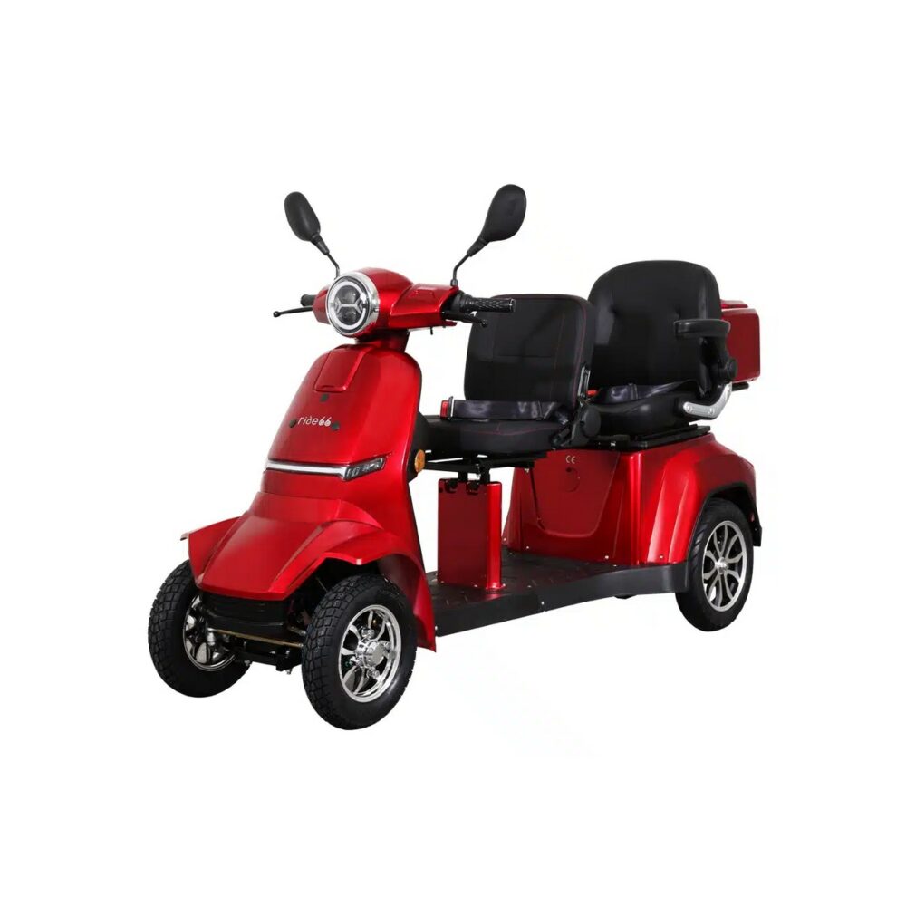 Scooter électrique 4 roues 2 places pour seniors et PMR personnes à mobilité réduite PACE2 en 1000 watts homologuée route