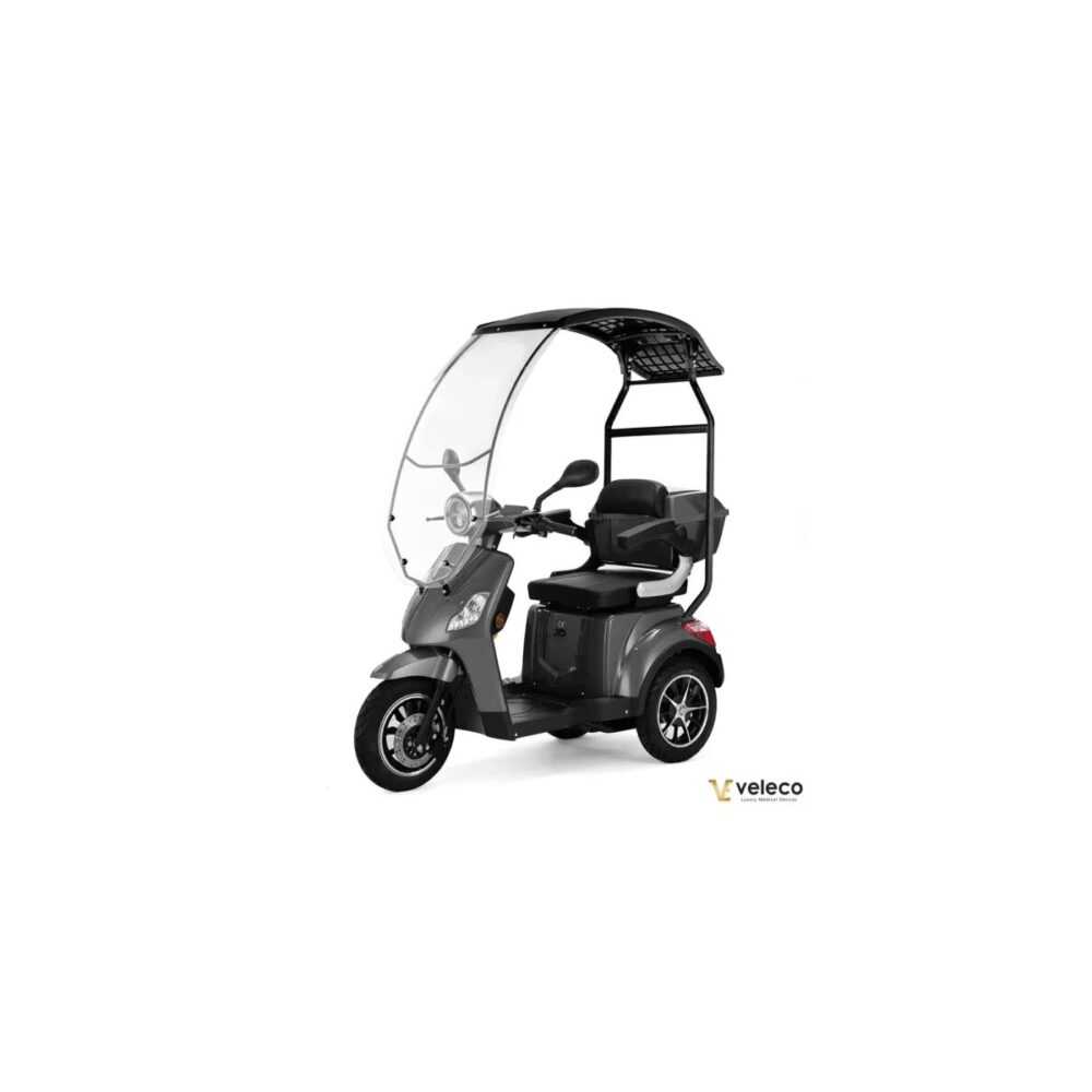 scooter électrique Draco Veleco à 3 roues stable PMR et sénior avec le toit