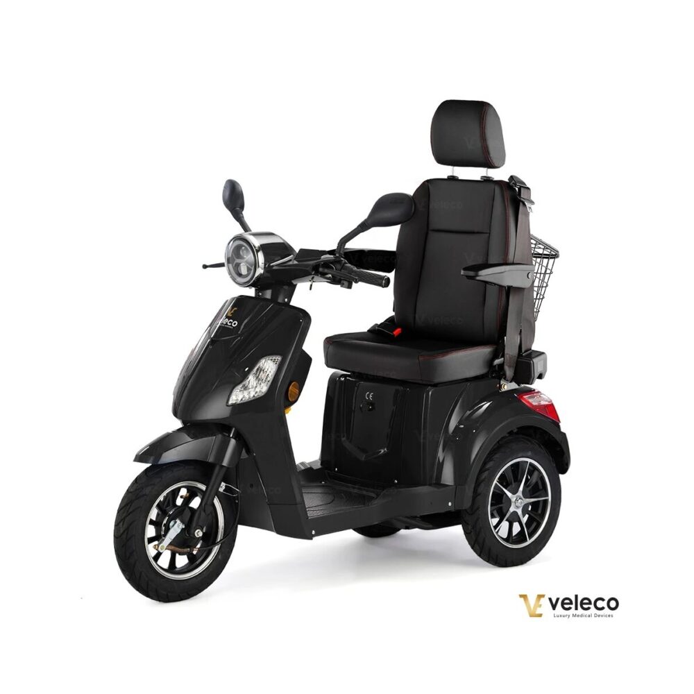 scooter électrique Draco Veleco à 3 roues stable PMR et sénior avec siège dosseret confortable