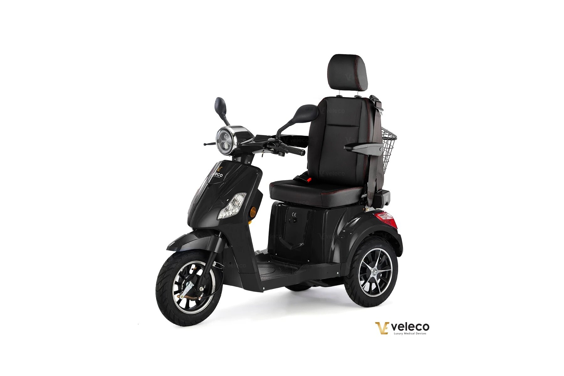 scooter électrique Draco Veleco à 3 roues stable PMR et sénior avec siège dosseret confortable