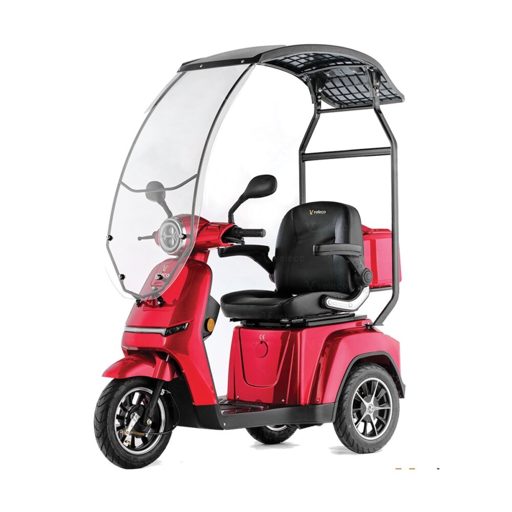 Scooter électrique Turris Veleco à 3 roues stable PMR et sénior avec le toit