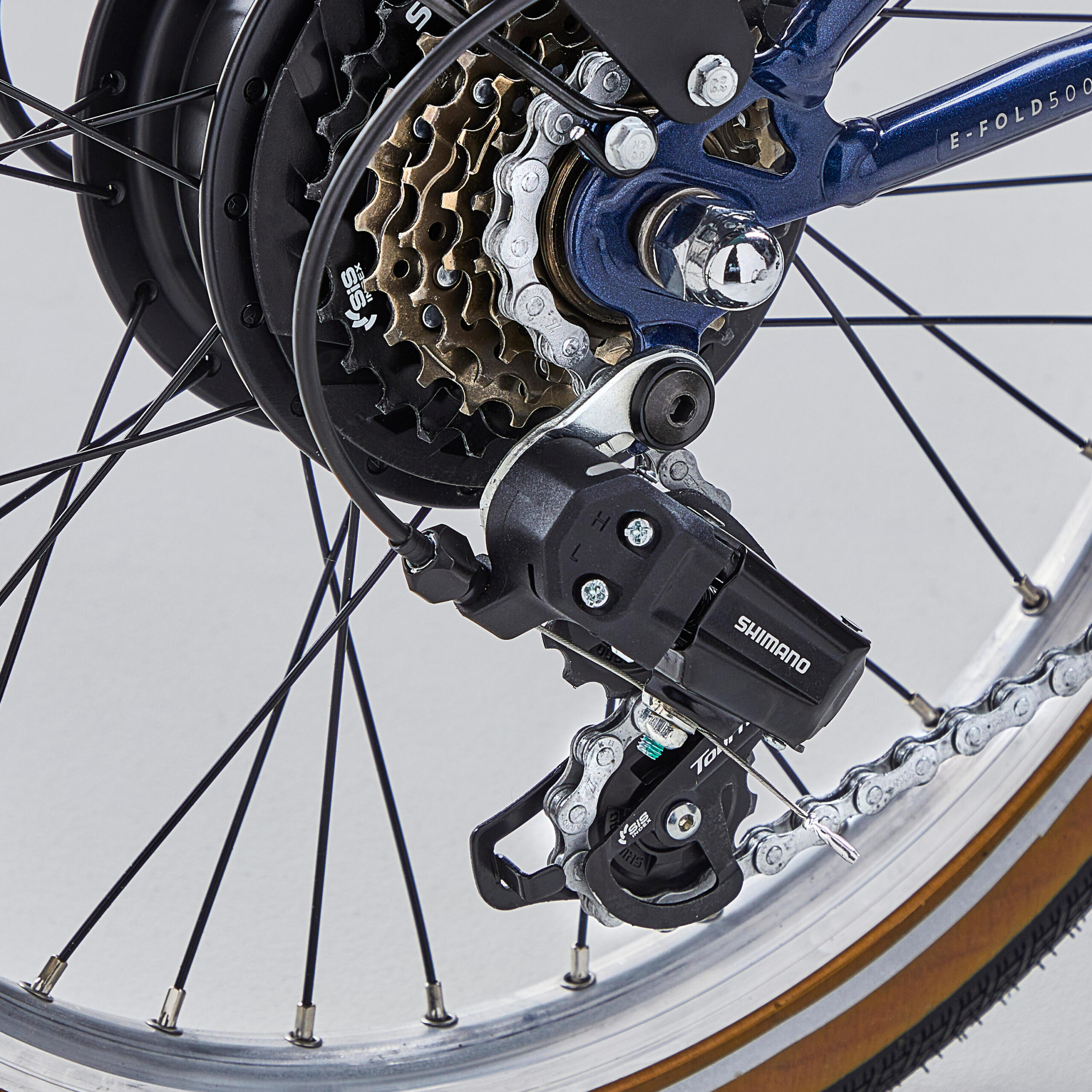 Vélo pliant électrique e fold 500 bleu – Image 5