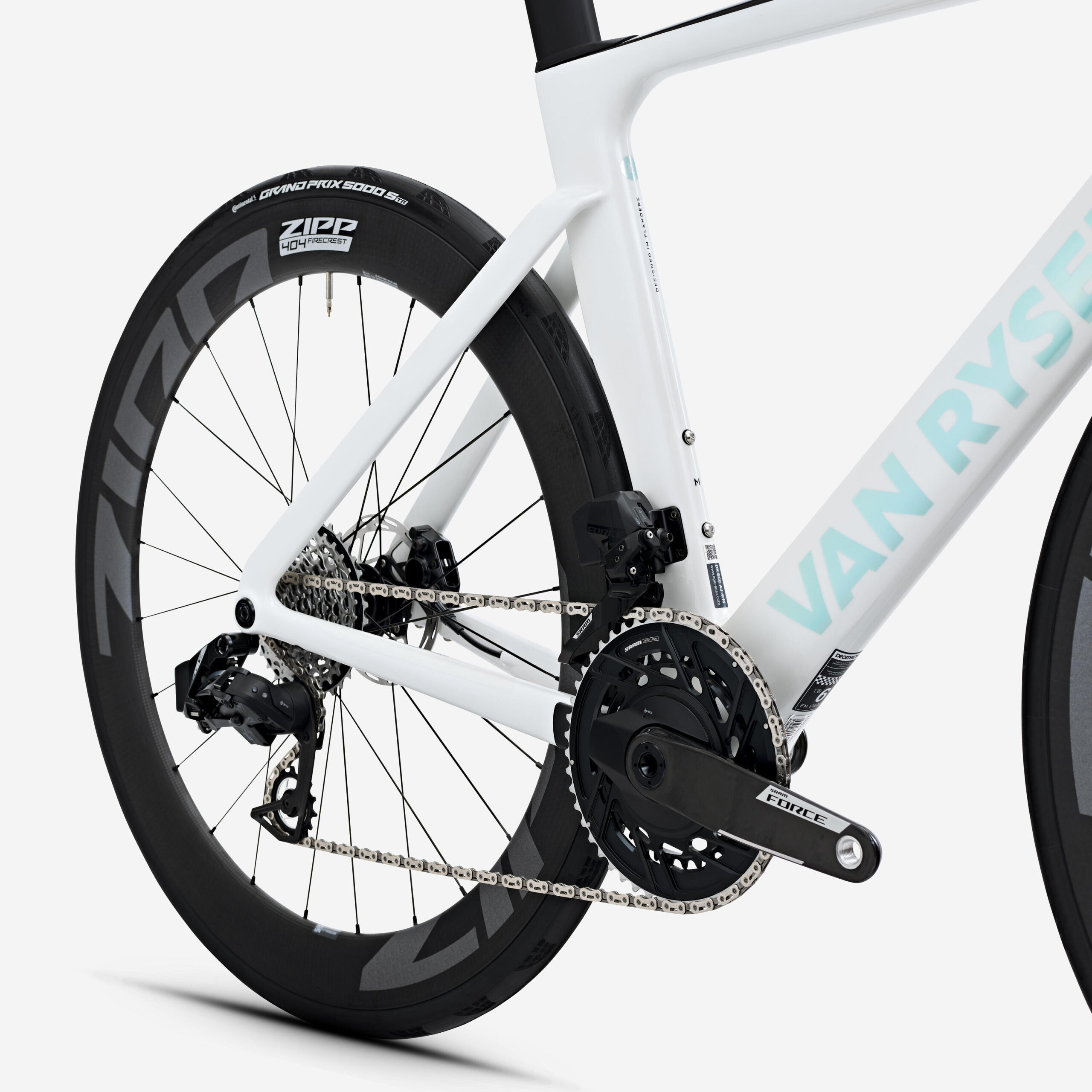 Vélo de route Sram FORCE AXS E1 12V capteur de puissance, RCR-F Pro blanc – Image 2