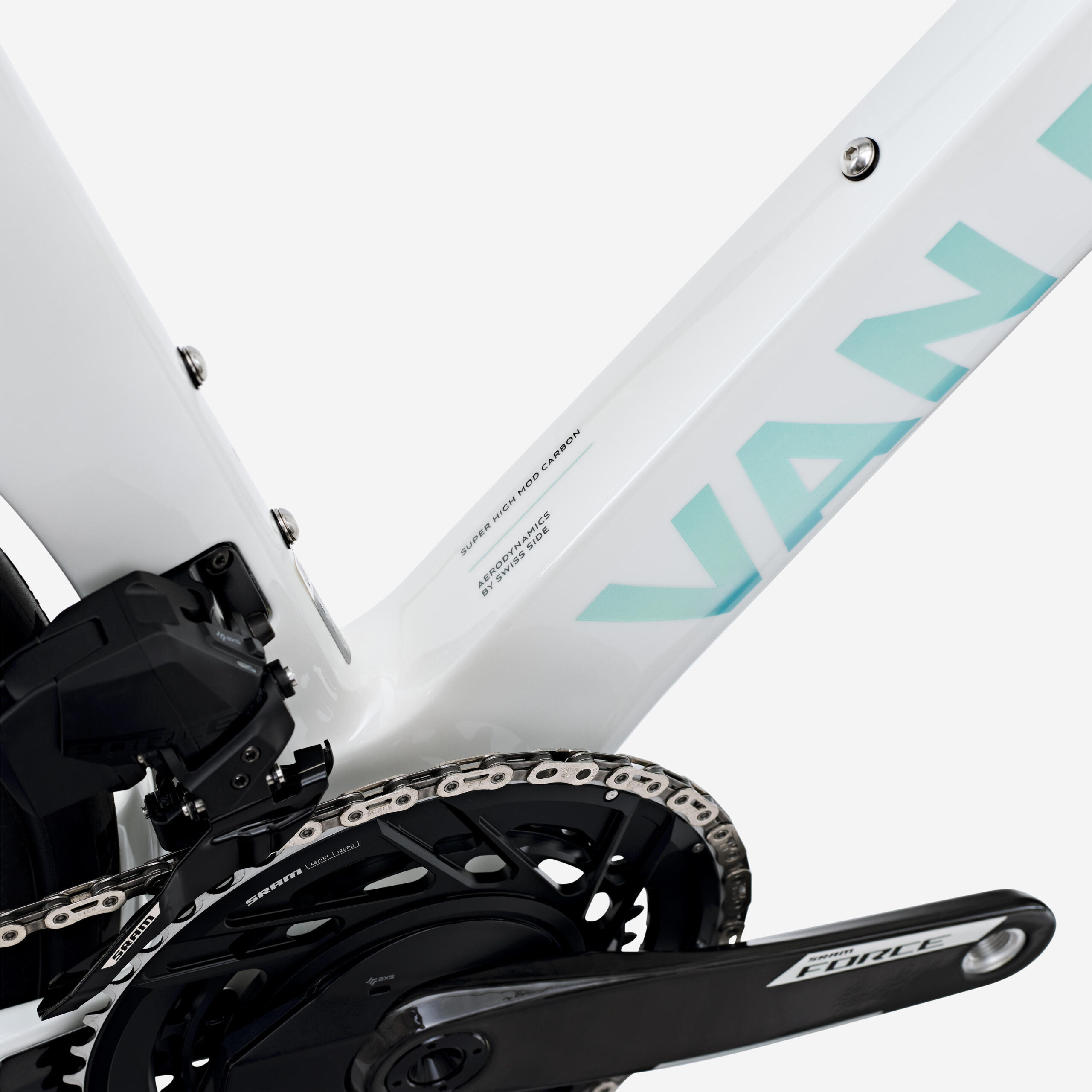 Vélo de route Sram FORCE AXS E1 12V capteur de puissance, RCR-F Pro blanc – Image 8
