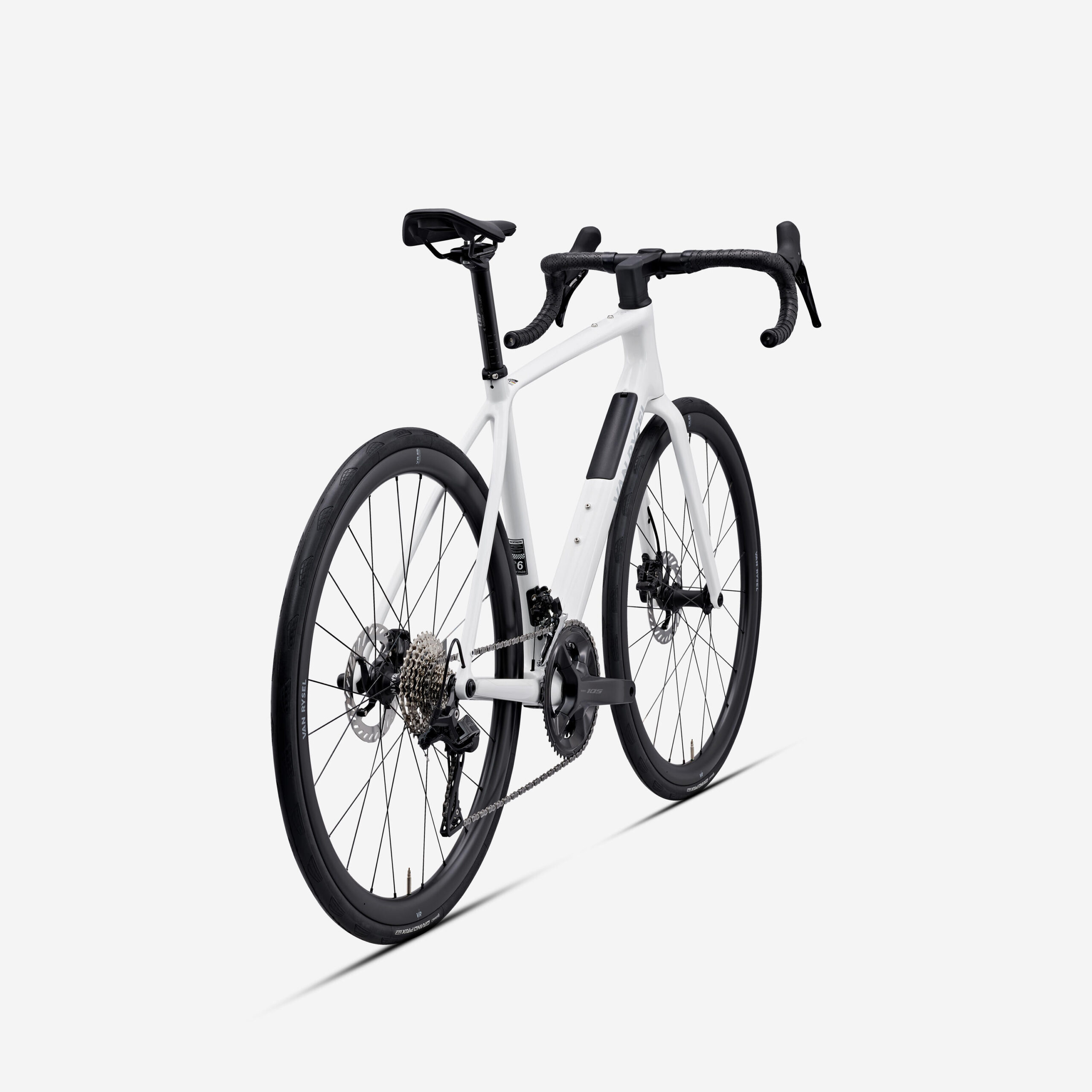 Vélo de route carbone Shimano 105 2x12v, EDR CF blanc – Image 2