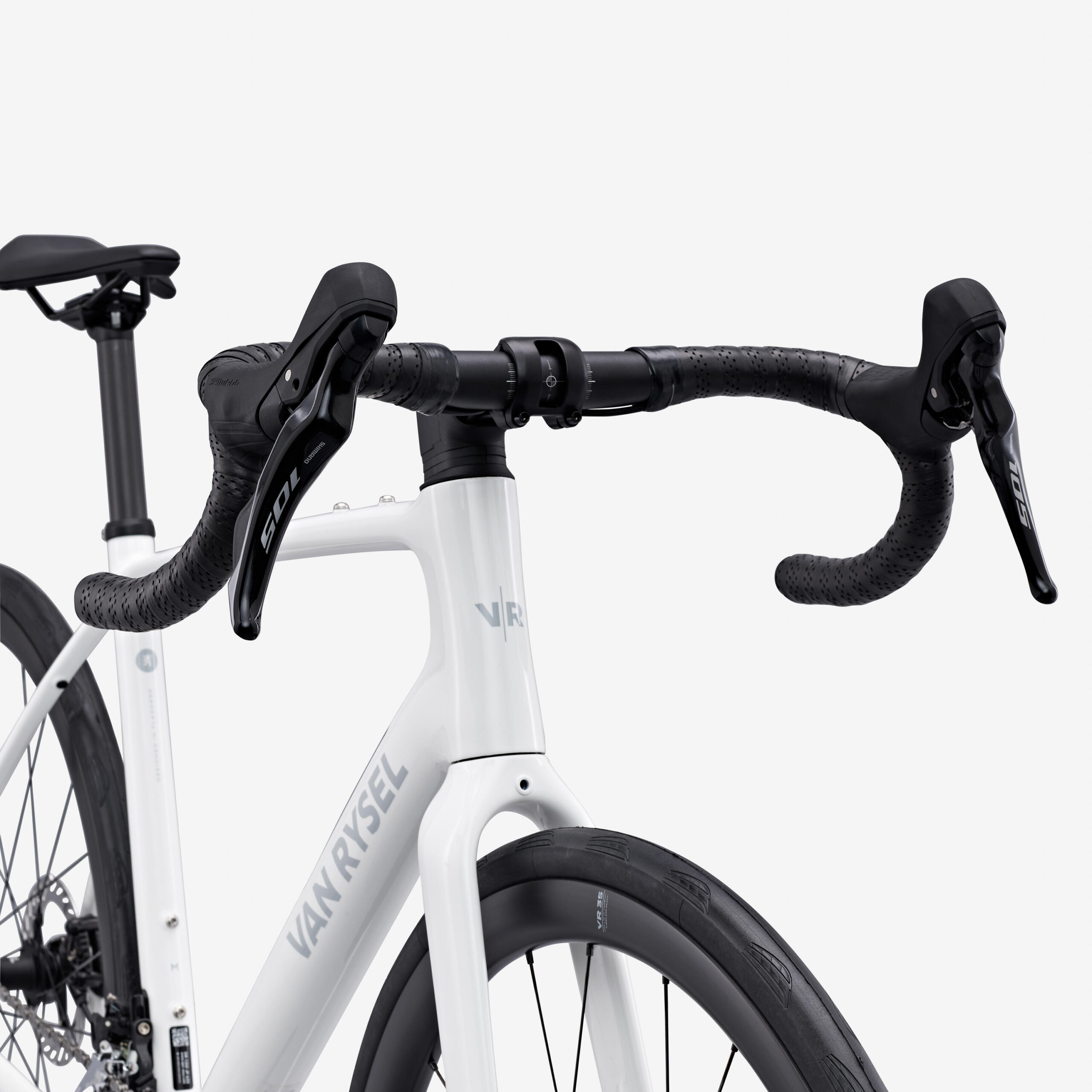 Vélo de route carbone Shimano 105 2x12v, EDR CF blanc – Image 4