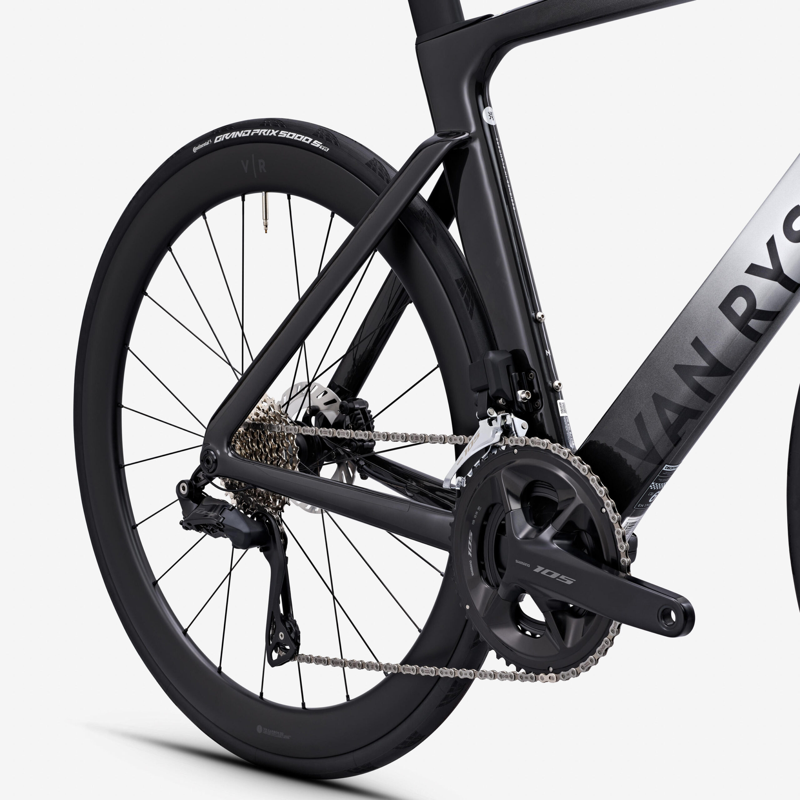 Velo de route Shimano 105 Di2 12V capteur de puissance, RCR-F Pro Gris – Image 2