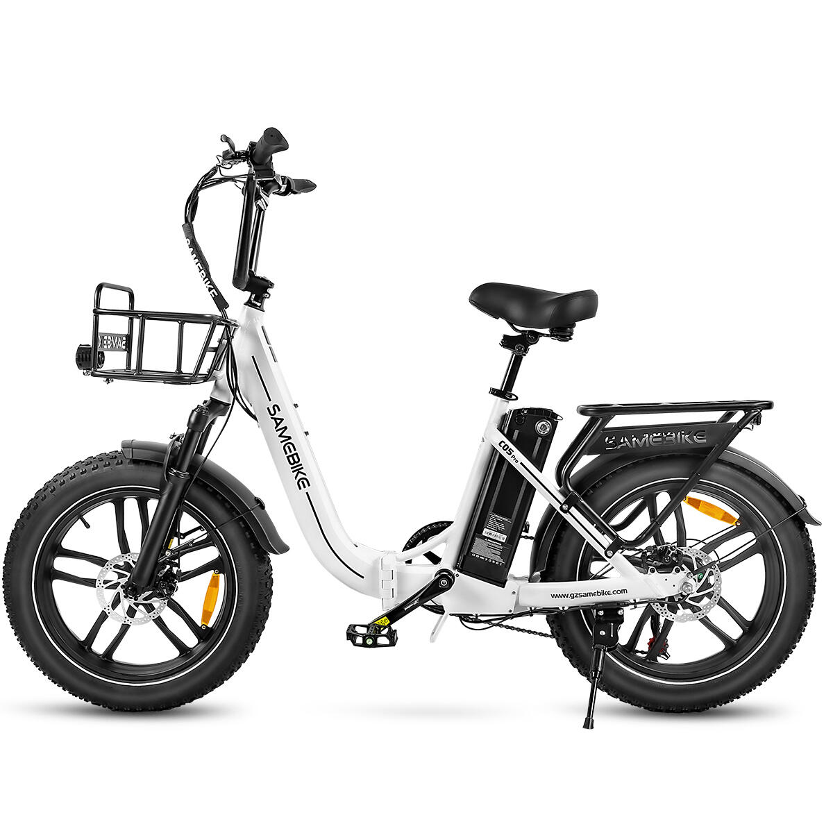 Vélo électrique pliant Samebike C05 Pro avec panier et batterie 36V13AH