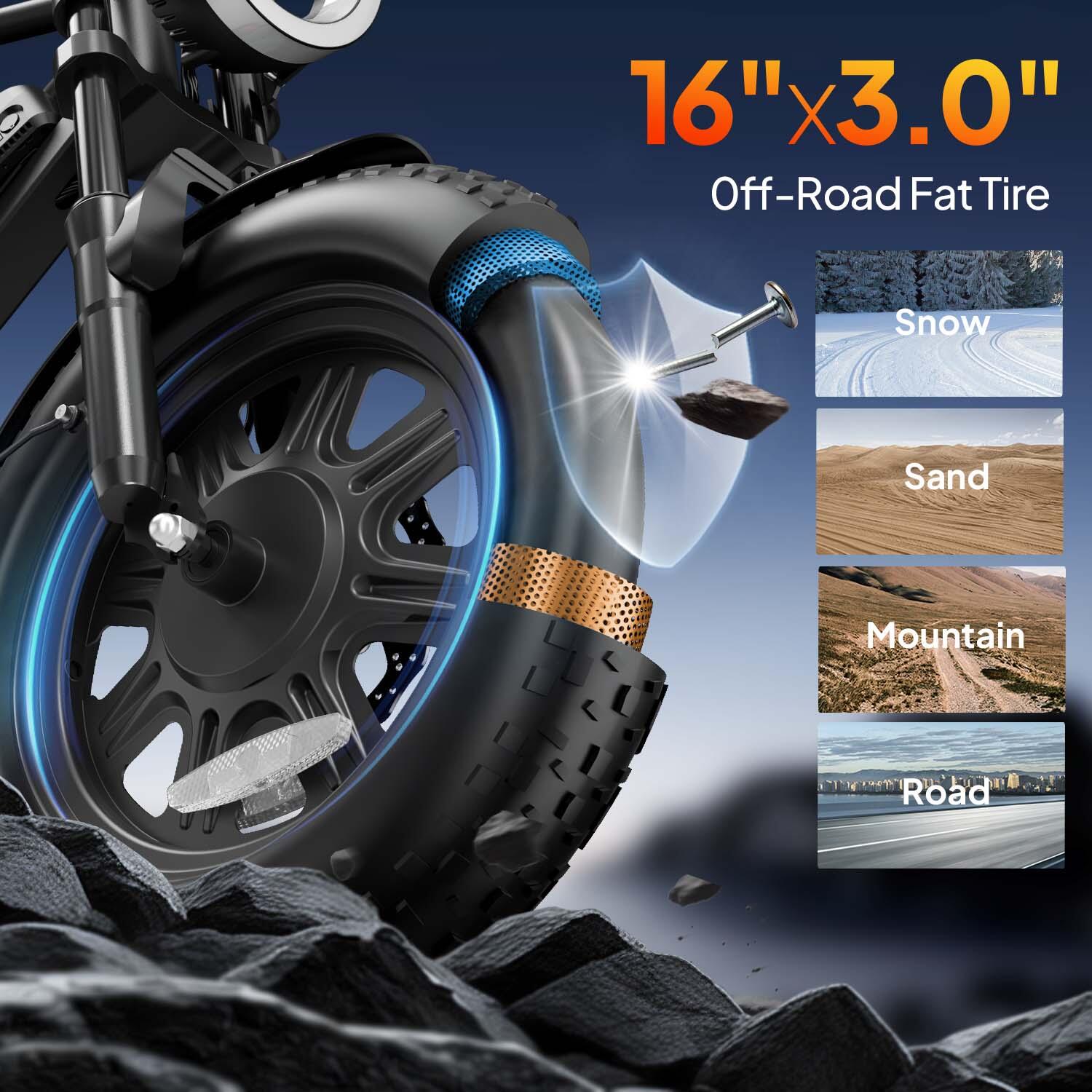VTT électrique tout suspendu URLIFE T16, batterie 48 V 13 Ah – Image 4