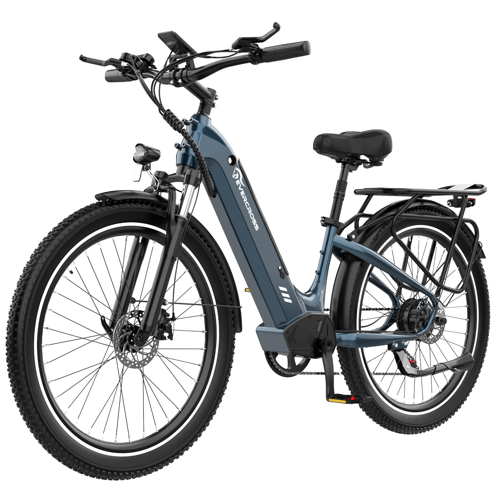 Vélo Electrique Ville 26” 48V15AH 25KM/H Ecran&APP Amortisseur EVERCROSS-EK16