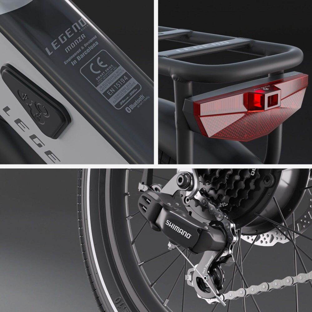 Vélo Électrique Pliant 20" Smartbike - Legend Monza 14Ah Argent