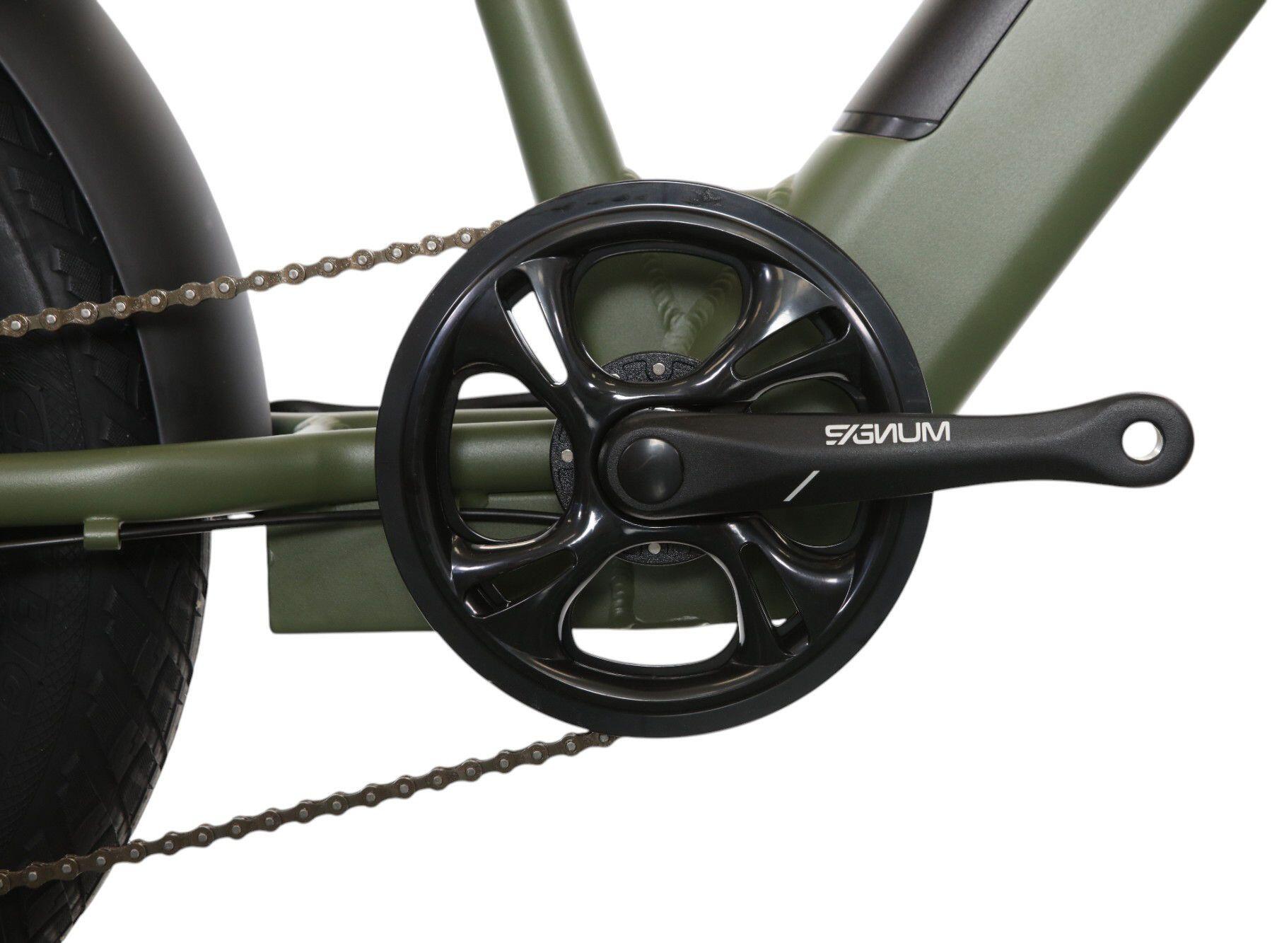 Vélo Cargo Shortail Électrique Bicyklet Shimano Altus 7V 670 Wh 20'' Vert Kaki – Image 2