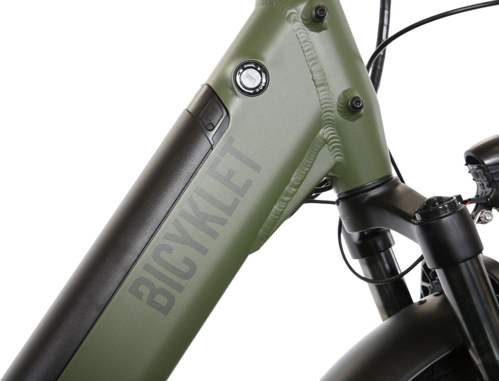 Vélo Cargo Shortail Électrique Bicyklet Shimano Altus 7V 670 Wh 20'' Vert Kaki – Image 4