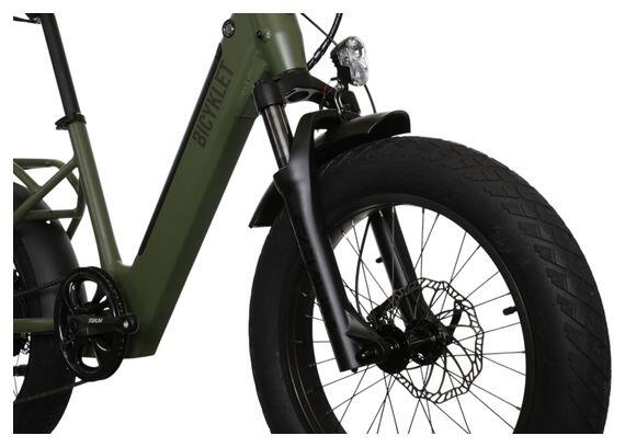 Vélo Cargo Shortail Électrique Bicyklet Shimano Altus 7V 670 Wh 20'' Vert Kaki – Image 5