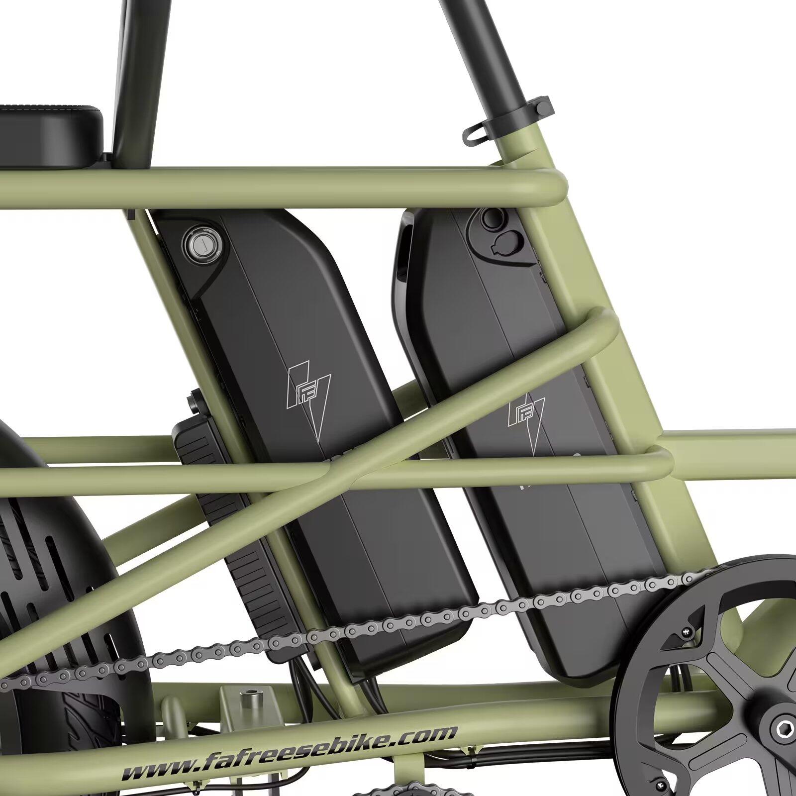 Vélo Cargo FF20 CUV Batteries 2x12Ah 140km Pneus Fat Siège Enfant 200kg – Image 4