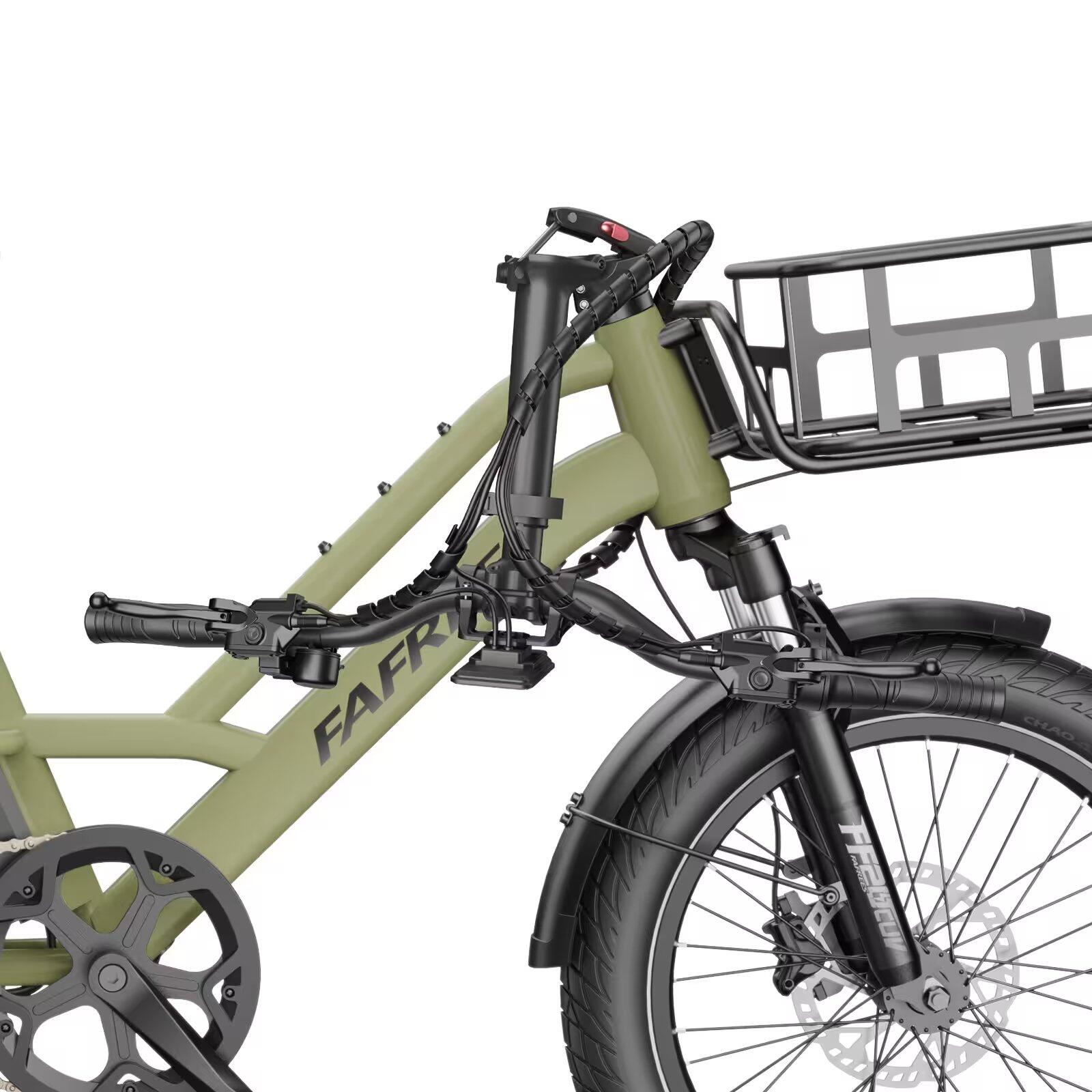Vélo Cargo FF20 CUV Batteries 2x12Ah 140km Pneus Fat Siège Enfant 200kg – Image 5