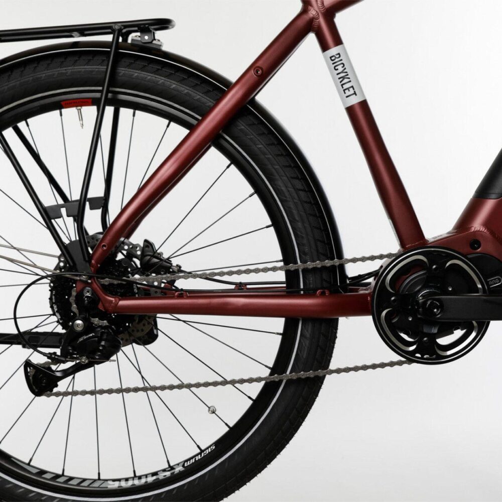 Vélo de Ville Électrique Bicyklet Raymond Shimano Acera 9V 504 Wh 27.5'' Rouge B