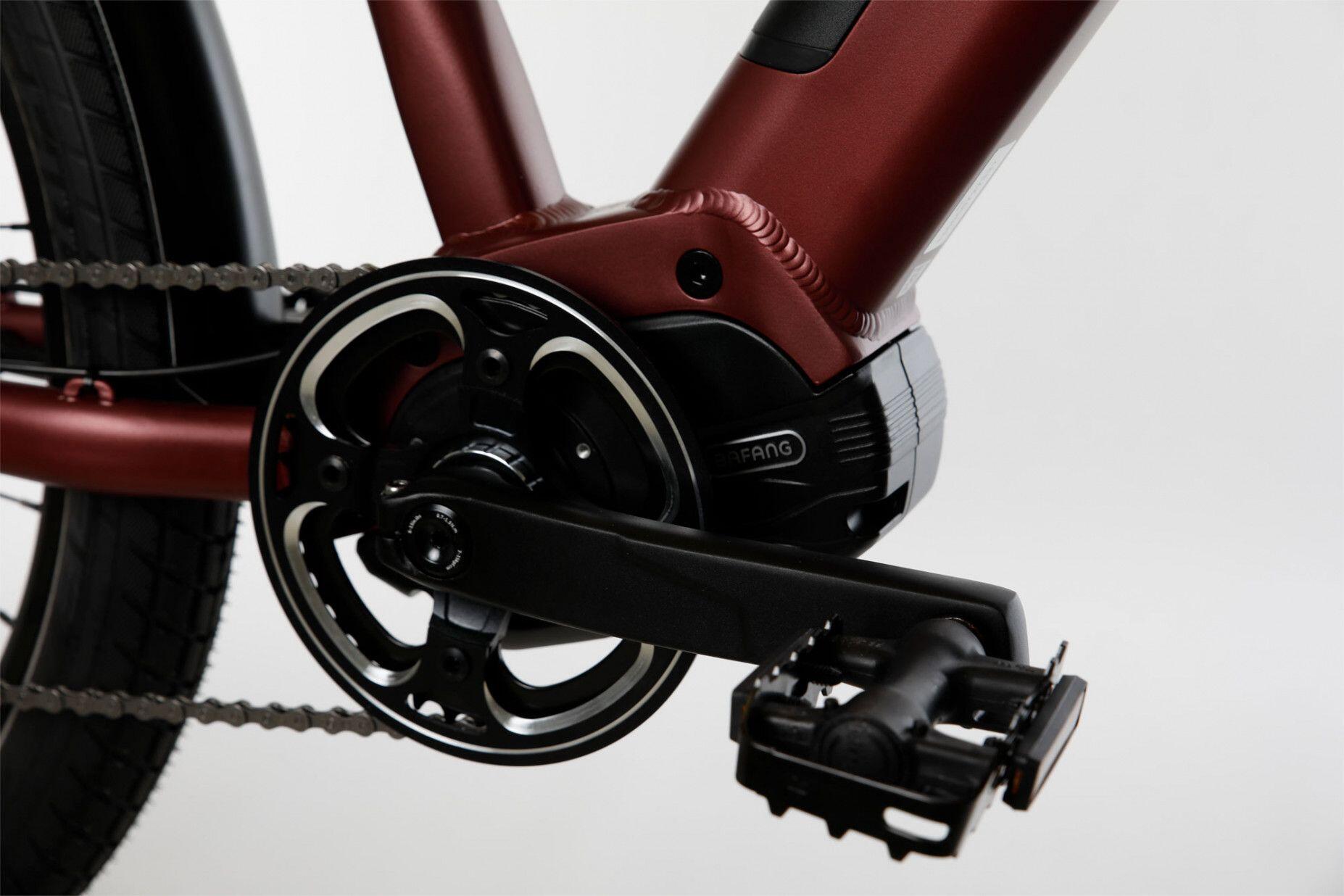 Vélo de Ville Électrique Bicyklet Raymond Shimano Acera 9V 504 Wh 27.5'' Rouge B – Image 2