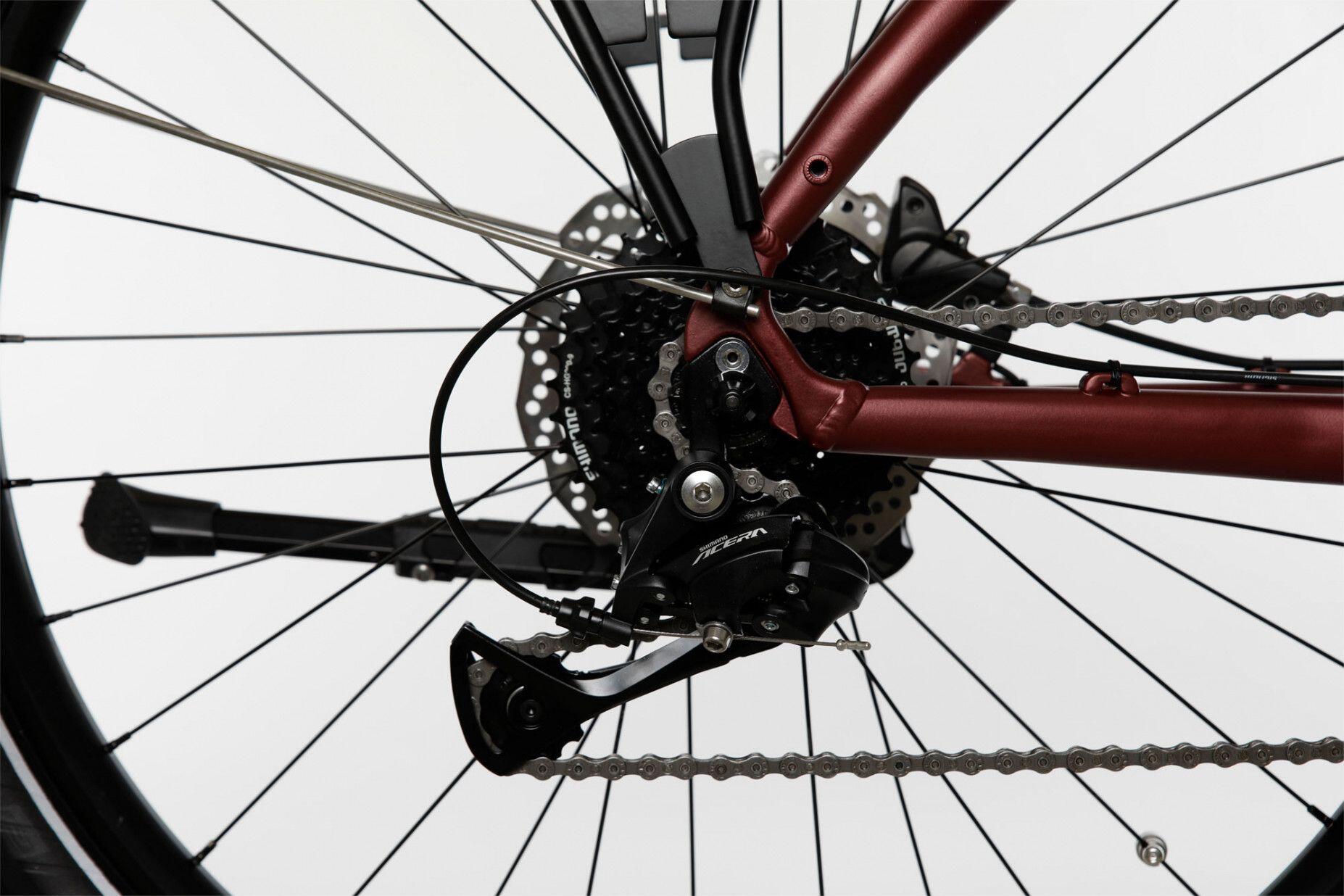 Vélo de Ville Électrique Bicyklet Raymond Shimano Acera 9V 504 Wh 27.5'' Rouge B – Image 3