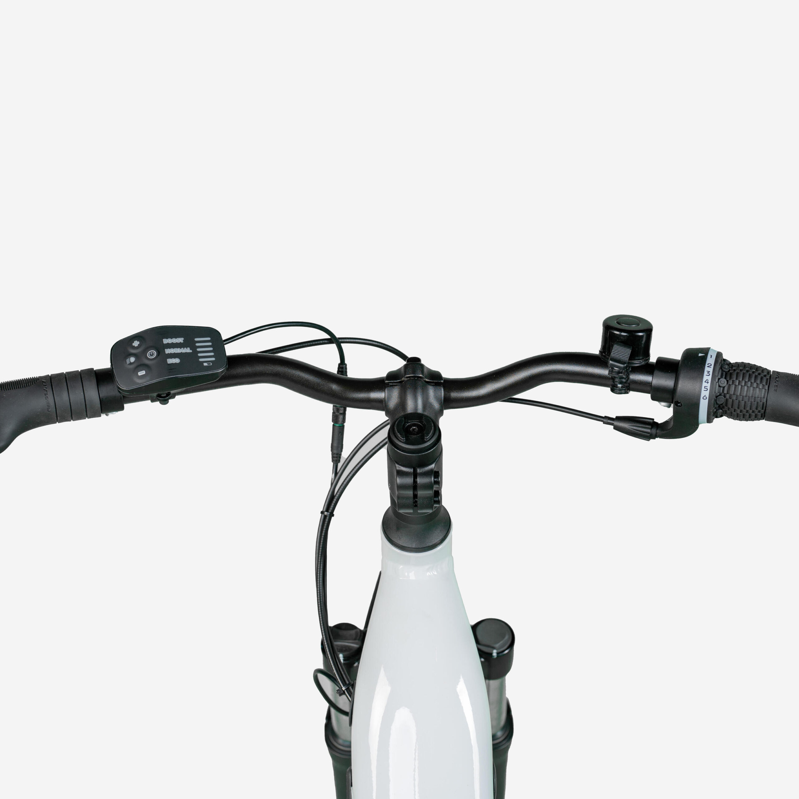 Vélo tout chemin électrique cadre bas, e-actv 100 gris perle