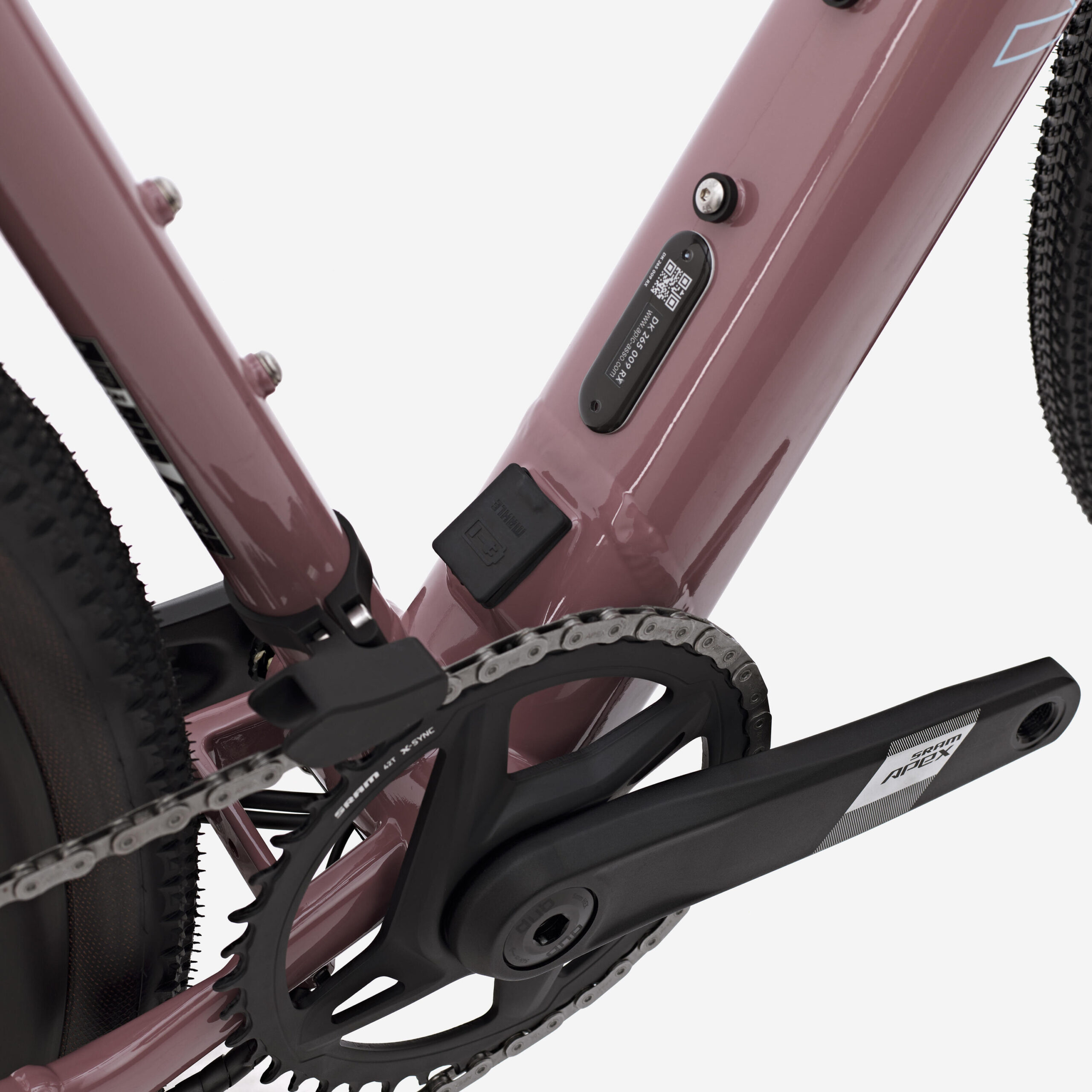 Vélo gravel électrique SRAM Apex 1x12v XPLR, E-GRVL AF HD X30 rose taupe – Image 6