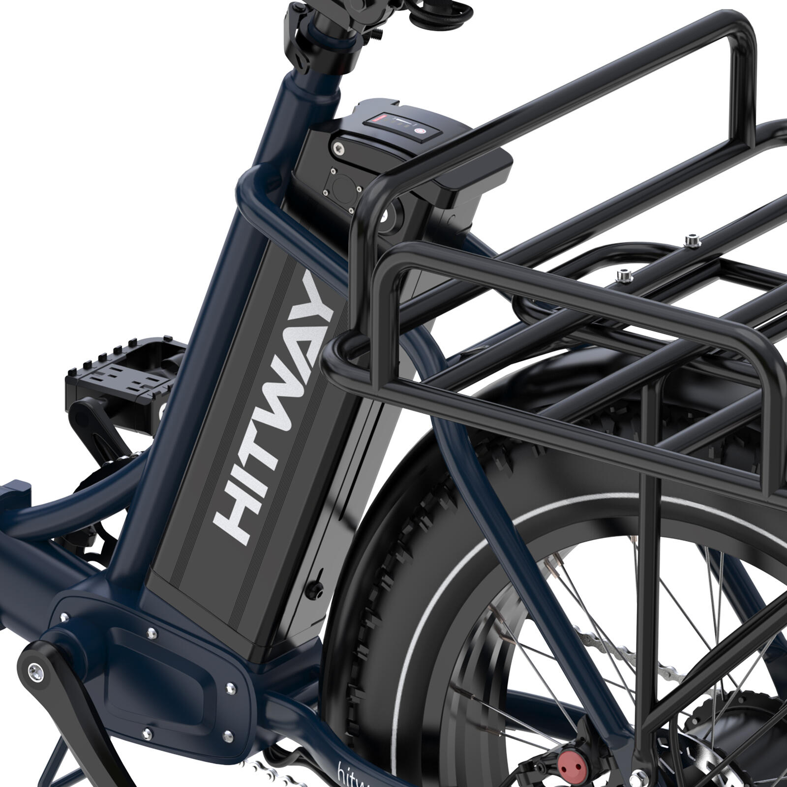 Vélo cargo électrique pliant 20*4,0", pneus fat, 1296Wh, BK6S PLUS – Image 3