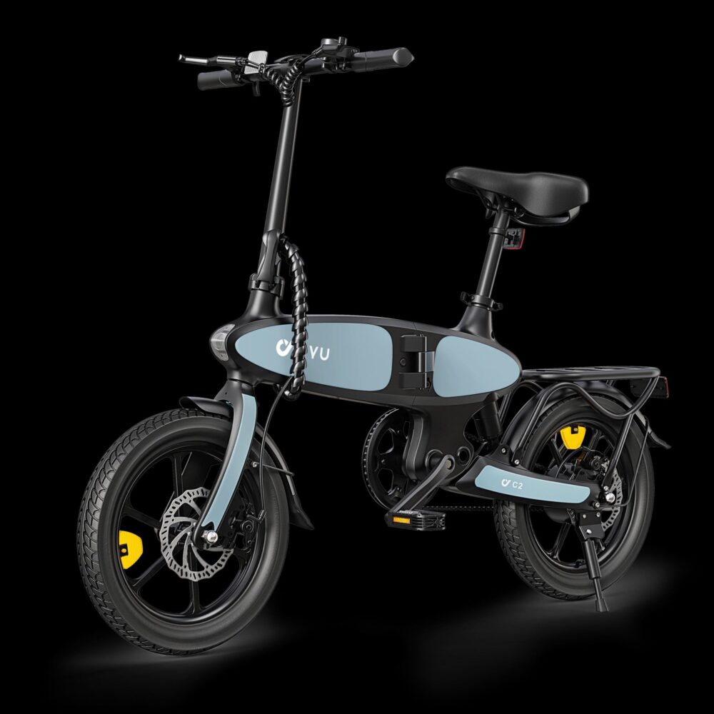 Vélo électrique pliable DYU C2 16 pouces, batterie 48 V 7,5 Ah