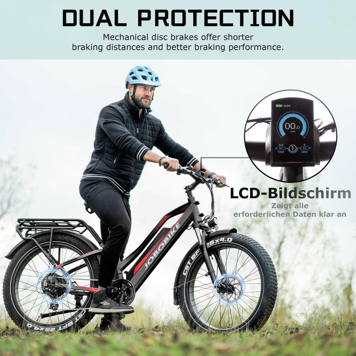 Vélo électrique adulte JOBOBIKE Robin ST 26 pouces 250 W 48 V 13 Ah – Image 4